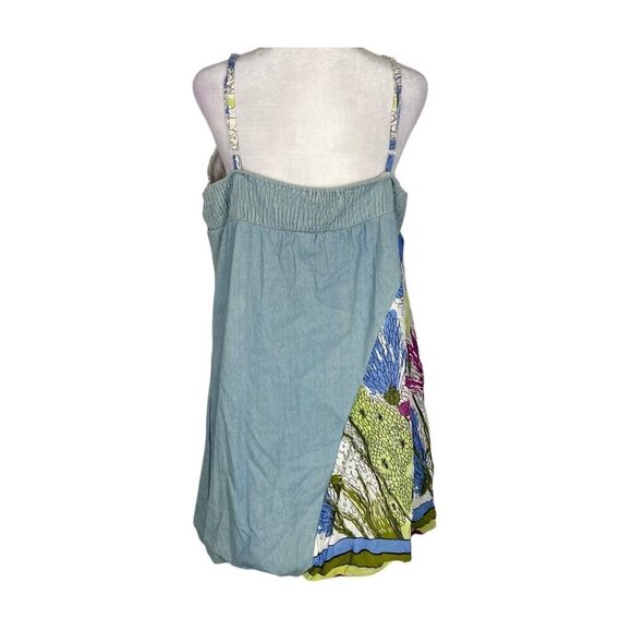 FORLA PARIS Mini Dress NWT Spaghetti Straps Sundress Flowy Multicolor L 65-5 - Picture 3 of 16